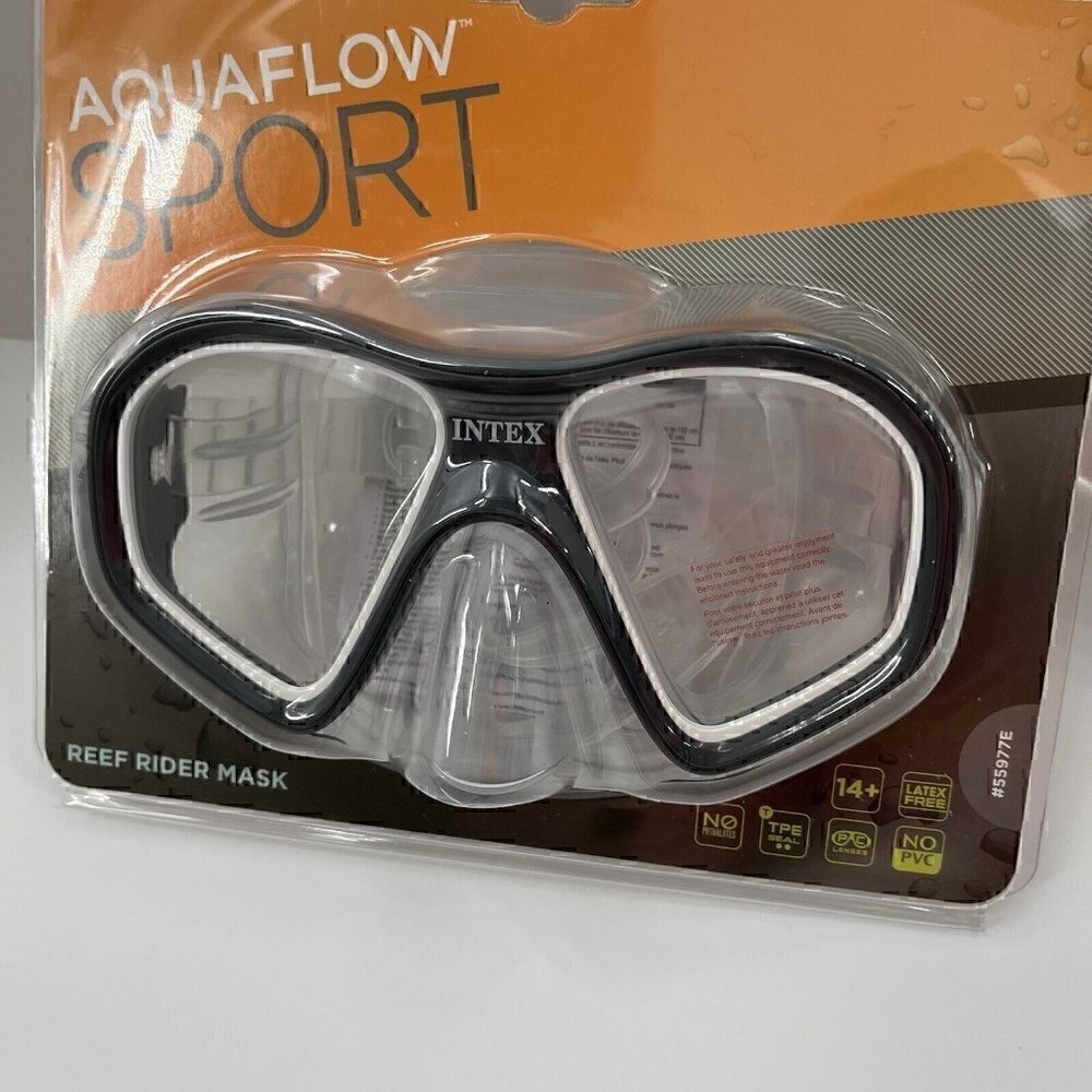 NEW Reef Rider Face Mask INTEX Aqua Adult Ages 14+ Flow Sport Latex Free No PVC